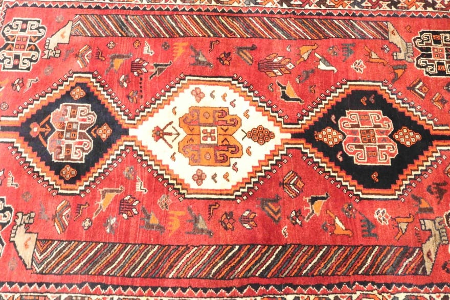 Handgeknüpfter Qashqai Perserteppich 170 × 118 cm