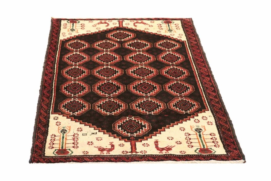 Handgeknüpfter Baluch Perserteppich, 197 × 121 cm, Wolle