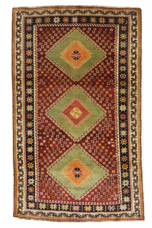 Handgeknüpfter Qashqai Perserteppich, 216 × 128 cm