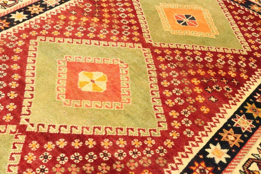 Handgeknüpfter Qashqai Perserteppich, 216 × 128 cm