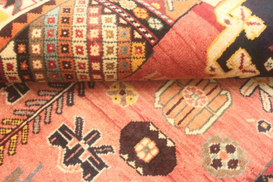 ghashghai-teppich-212x133-cm-rot-orange-160000-knoten-m-handgeknupft-1-3 Handgeknüpfter Qashqai Perserteppich 210 × 132 cm
