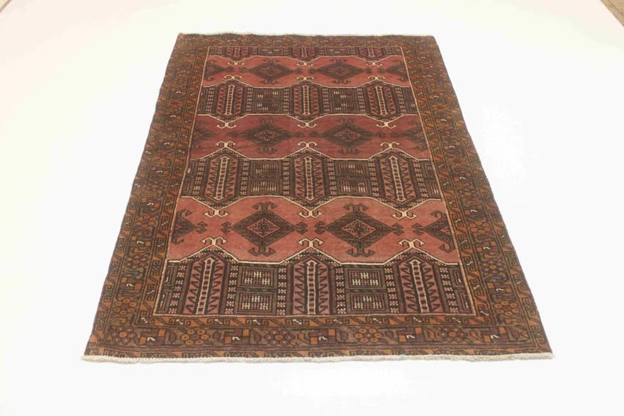 belutsch-orientteppich-216x120-cm-handgeknupft-aus-wolle-2 Handgeknüpfter Baluch Perserteppich, 214 × 119 cm, Wolle