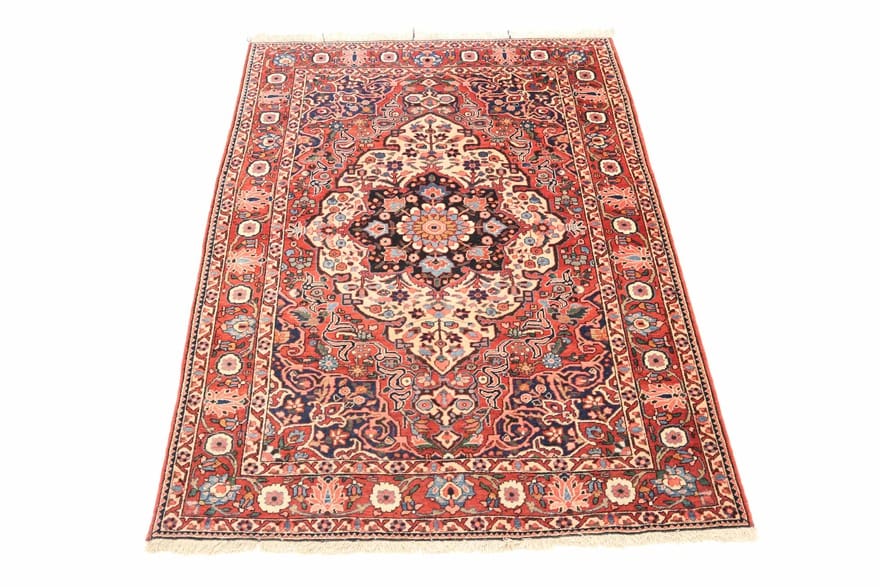 antiker-saman-teppich-221x141-cm-handgeknupft-wolle-orientteppich-1 Perserteppich 219 × 140 cm aus Wolle, handgeknüpft