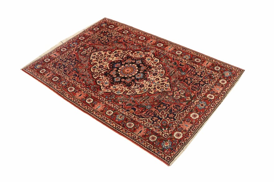 antiker-saman-teppich-221x141-cm-handgeknupft-wolle-orientteppich-2 Perserteppich 219 × 140 cm aus Wolle, handgeknüpft