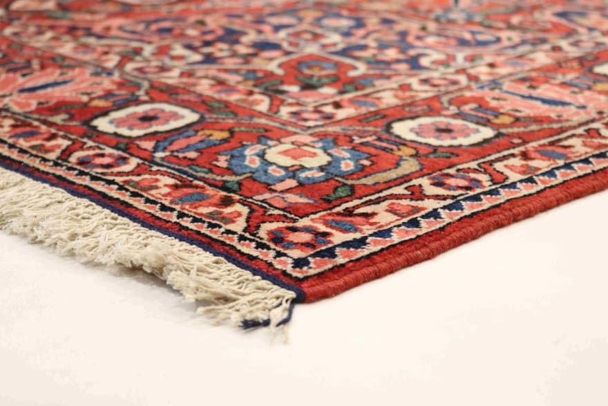 antiker-saman-teppich-221x141-cm-handgeknupft-wolle-orientteppich-3 Perserteppich 219 × 140 cm aus Wolle, handgeknüpft