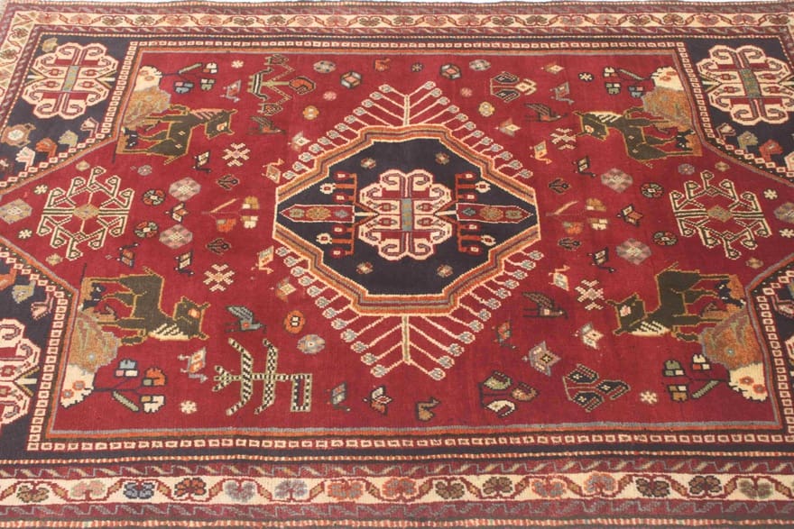 Qashqai Perserteppich aus Iran, 184 × 124 cm