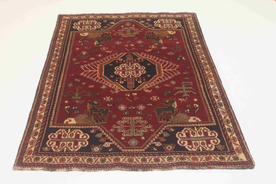 Qashqai Perserteppich aus Iran, 184 × 124 cm