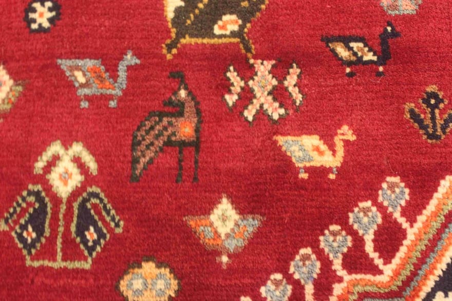 Qashqai Perserteppich aus Iran, 184 × 124 cm
