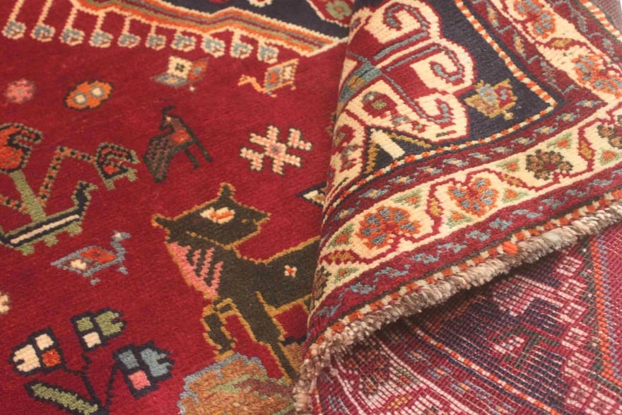 Qashqai Perserteppich aus Iran, 184 × 124 cm