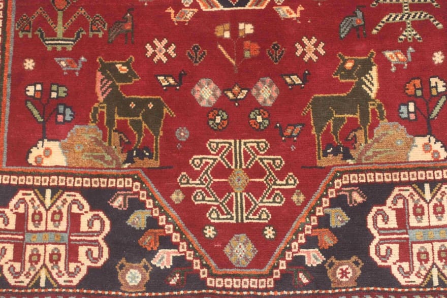 Qashqai Perserteppich aus Iran, 184 × 124 cm