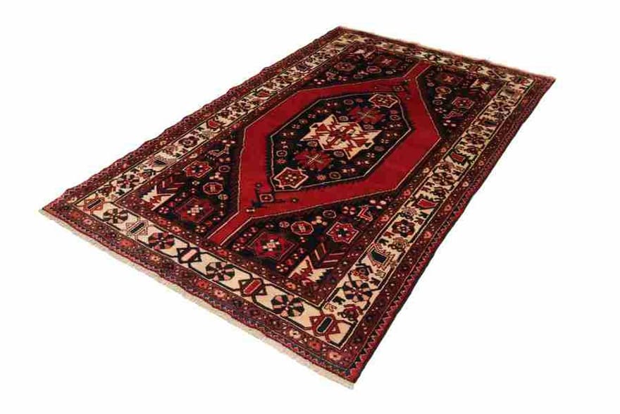 Handgeknüpfter Hamadan Perserteppich, 214 × 137 cm, Wolle