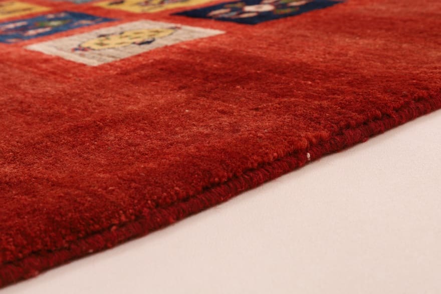 farbenfroher-loribaft-teppich-310x222-cm-200000-knoten-handgeknupft-6 Loribaft Orientteppich 308 × 221 cm aus Wolle, handgeknüpft