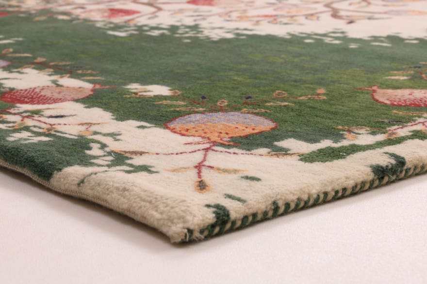 loribaft-teppich-303x197-cm-granatapfelbaum-200000-knoten-handgeknupft-2 Loribaft Orientteppich aus Indien, 301 × 196 cm