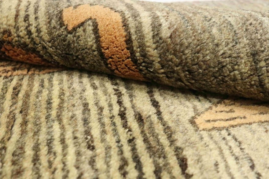 gabbeh-teppich-162x91-cm-geometrische-muster-handgeknupft-9 Gabbeh Orientteppich aus Indien, 160 × 90 cm