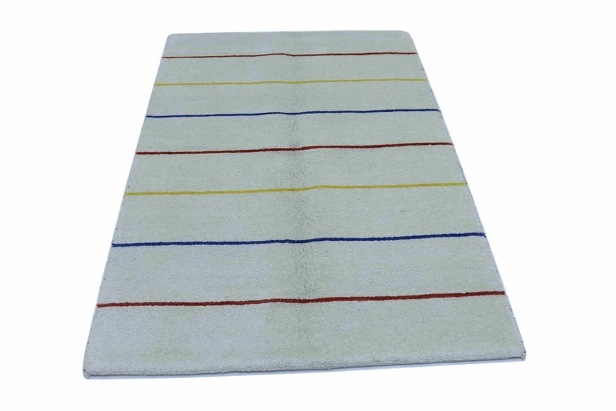 gabbeh-teppich-184x124-cm-geometrische-muster-handgeknupft-1 Gabbeh Orientteppich aus Indien, 182 × 123 cm