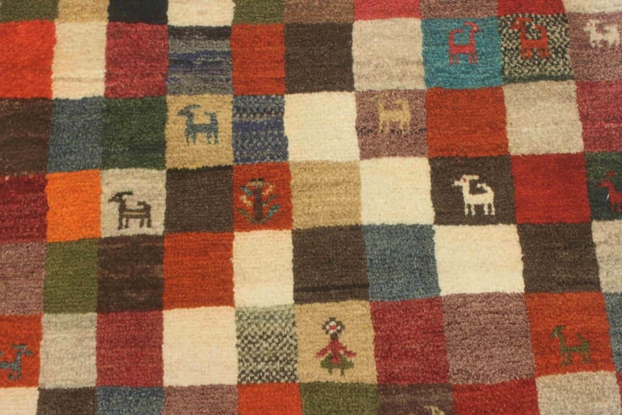 Handgeknüpfter Qashqai Perserteppich 123 × 85 cm