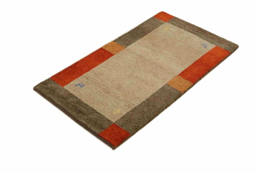 Gabbeh Orientteppich 140 × 70 cm aus Wolle, handgeknüpft