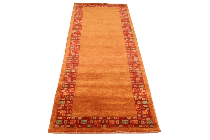 loribaft-orientteppich-245x81-cm-hochwertig-robust-handgeknupft-4 Handgeknüpfter Loribaft Orientteppich 243 × 80 cm
