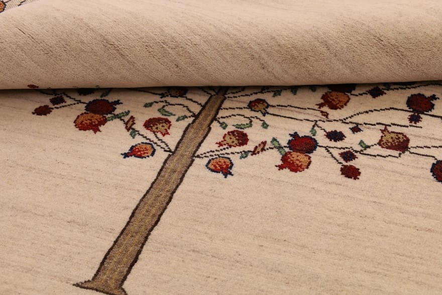 loribaft-teppich-205x144-cm-robust-handgeknupft-gabbeh-stil-3 Gabbeh Loribaft Orientteppich aus Indien, 203 × 143 cm