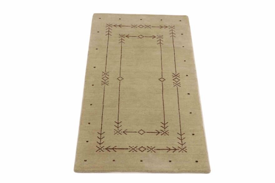 Handgeknüpfter Gabbeh Loribaft Orientteppich, 138 × 71 cm, Wolle