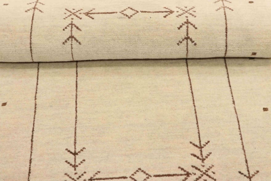 Handgeknüpfter Gabbeh Loribaft Orientteppich, 138 × 71 cm, Wolle