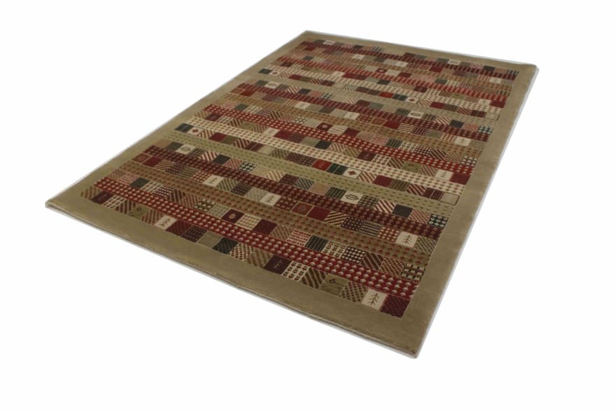 handgewebter-loribaft-orientteppich-248x176-cm-braun-gelb-langlebig-4 Handgewebter Loribaft Orientteppich 246 × 176 cm