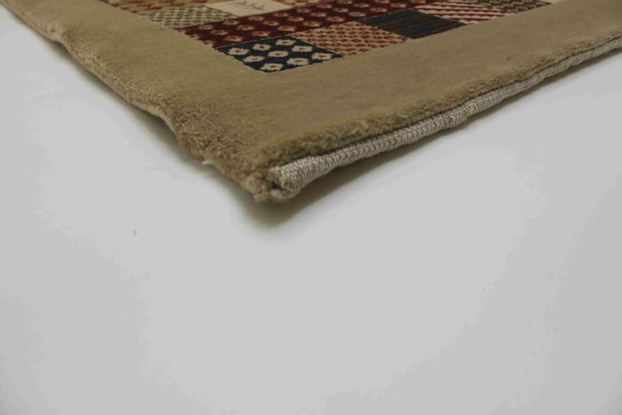 handgewebter-loribaft-orientteppich-248x176-cm-braun-gelb-langlebig-7 Handgewebter Loribaft Orientteppich 246 × 176 cm