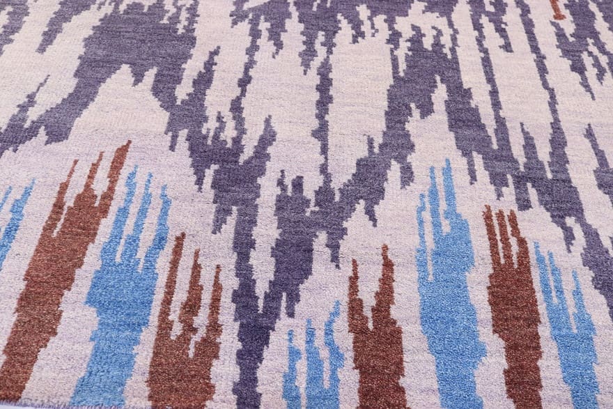 rugeast-modern-ikat-teppich-238x168-cm-handgeknupft-bunt-4 Handgeknüpfter Orientteppich 236 × 167 cm