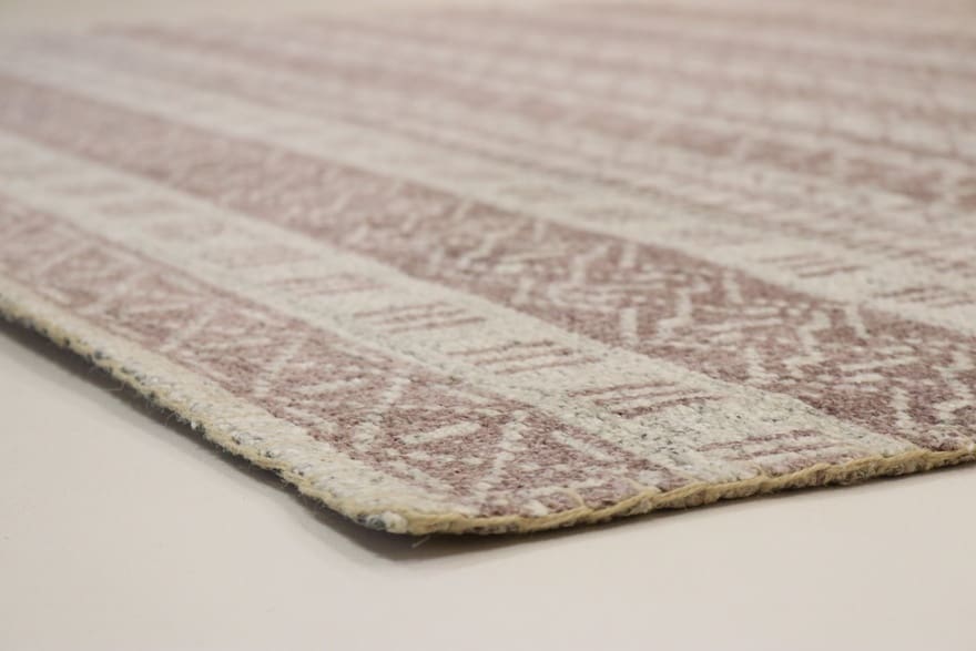 modern-ikat-teppich-243x167-cm-handgeknupft-beige-braun-unikat-5 Orientteppich aus Indien, 241 × 166 cm
