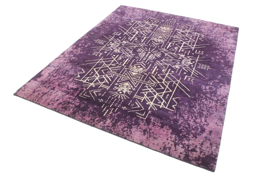 modern-lotus-teppich-301x249-cm-violett-rosa-handgeknupft-5 Handgeknüpfter Orientteppich, 299 × 248 cm, Wolle