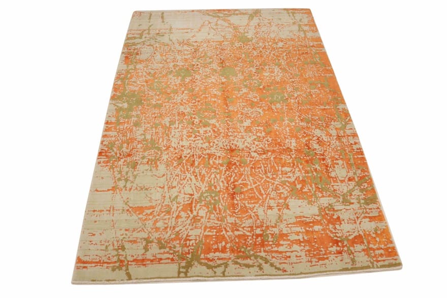 Orientteppich 300 × 200 cm aus Wolle & Seide, handgeknüpft