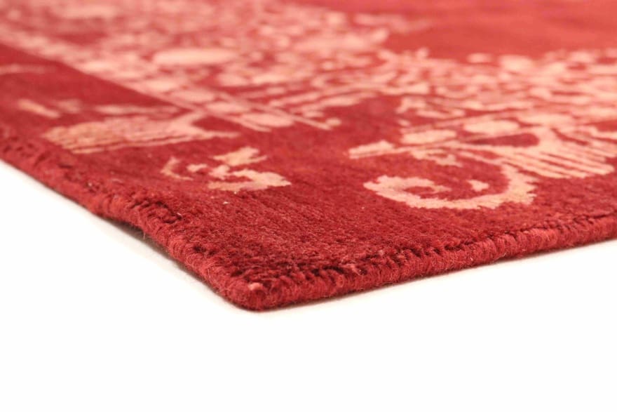 modern-lotus-teppich-319x244-cm-handgeknupft-orientalisches-design-4 Orientteppich 317 × 243 cm aus Wolle & Seide, handgeknüpft