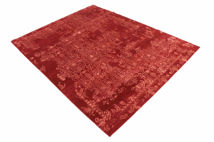 modern-lotus-teppich-319x244-cm-handgeknupft-orientalisches-design-5 Orientteppich 317 × 243 cm aus Wolle & Seide, handgeknüpft