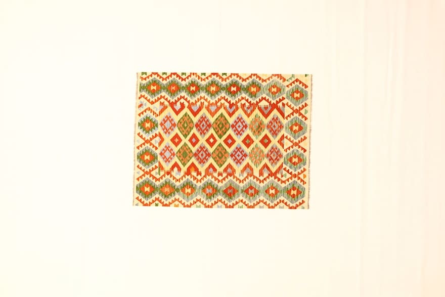 Handgewebter Kelim, 196 × 152 cm, Wolle