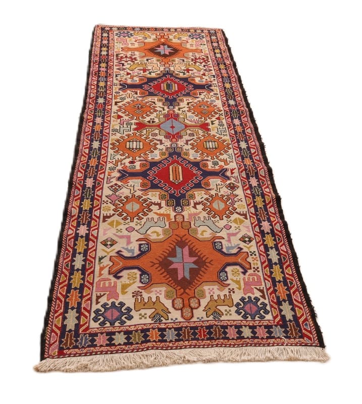 Kelim Perserteppich aus Iran, 266 × 88 cm