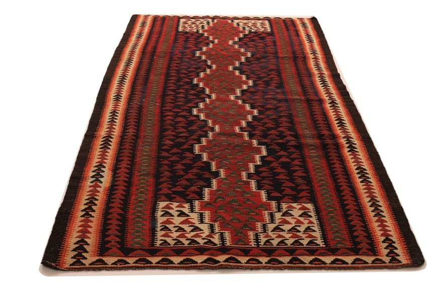 kelim-teppich-285x149-cm-traditionell-handgewebt-bunt-1 Handgewebter Kelim Perserteppich, 283 × 148 cm, Wolle