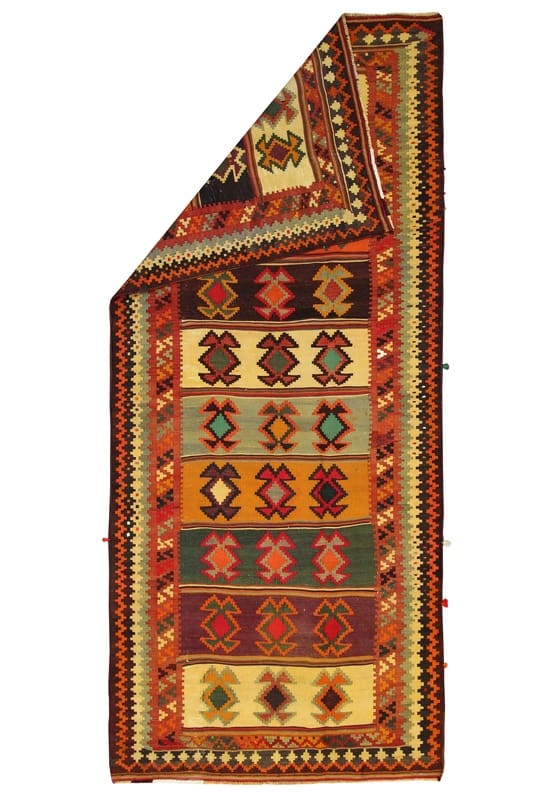 Kelim Perserteppich aus Iran, 308 × 132 cm