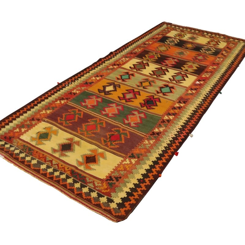 Kelim Perserteppich aus Iran, 308 × 132 cm