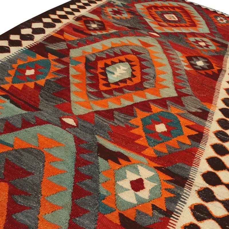 Kerman Kelim Perserteppich 300 × 138 cm aus Wolle, handgewebt