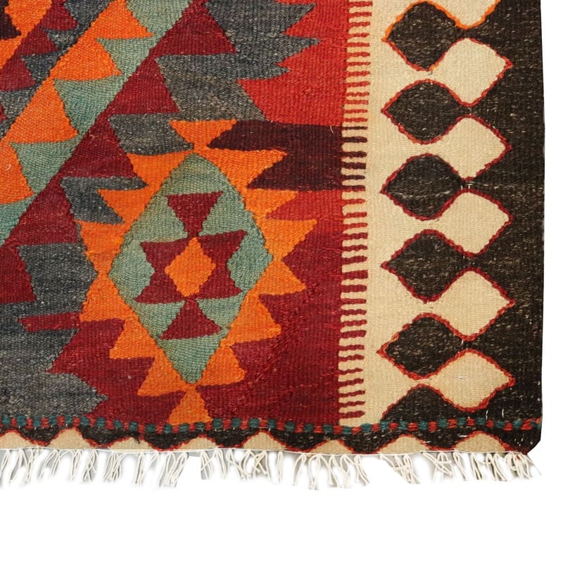 Kerman Kelim Perserteppich 300 × 138 cm aus Wolle, handgewebt