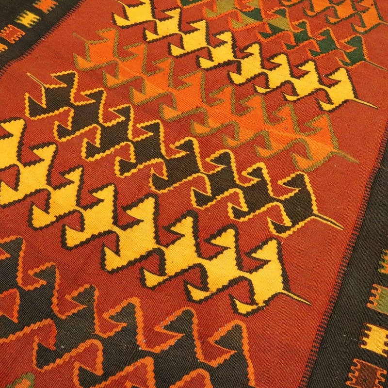 Handgewebter Kelim Perserteppich, 254 × 153 cm, Wolle