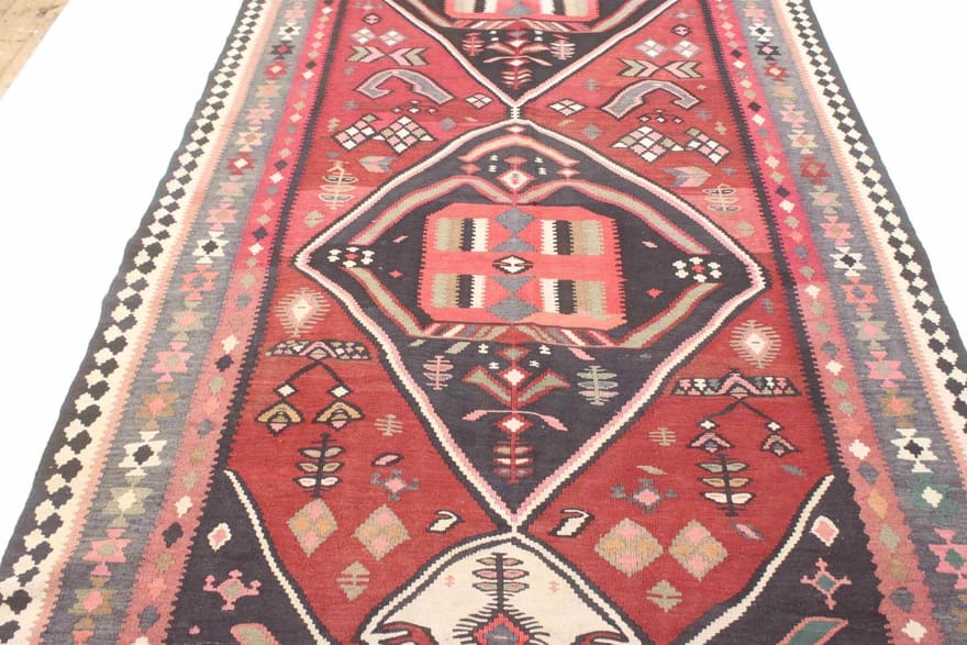 Handgewebter Kelim Perserteppich 349 × 172 cm