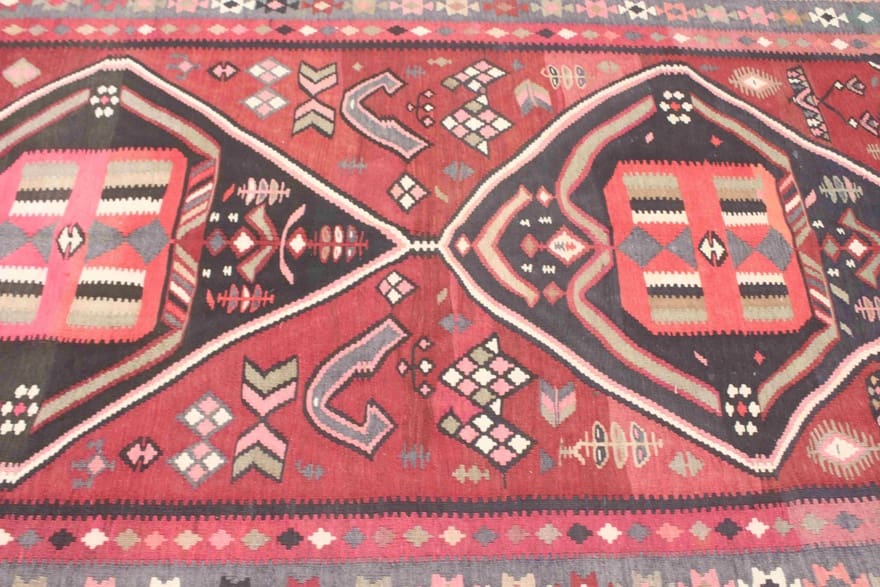 Handgewebter Kelim Perserteppich 349 × 172 cm