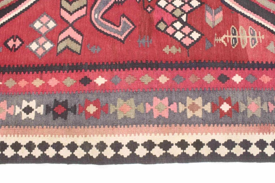 Handgewebter Kelim Perserteppich 349 × 172 cm