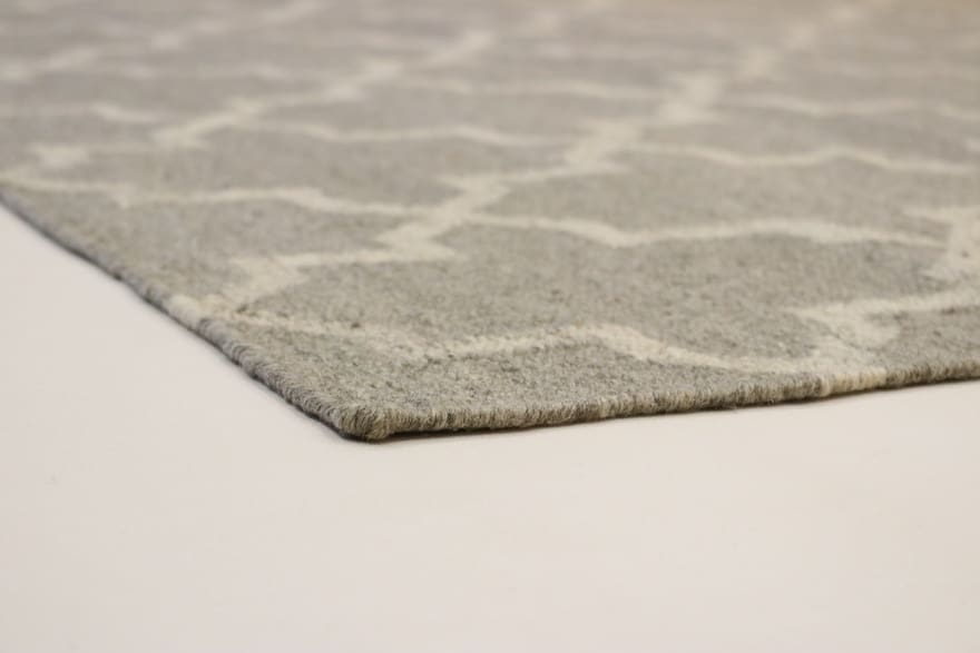 handgewebter-kelim-teppich-234-x-164-cm-grau-beige-pflegeleicht-3 Kelim aus Indien, 232 × 163 cm