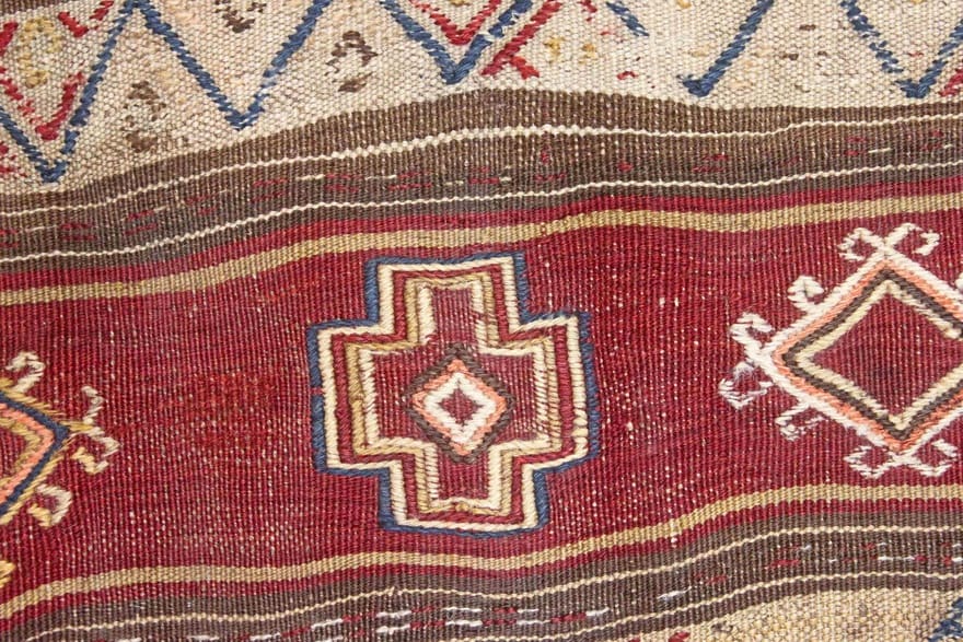 Antiker Bakhtiari Kelim Perserteppich aus Iran, 275 × 200 cm