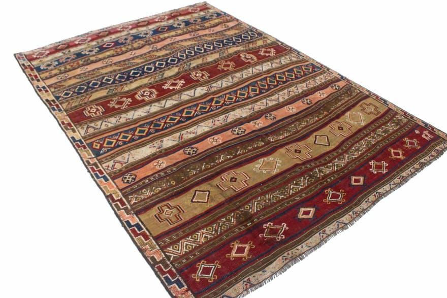 Antiker Bakhtiari Kelim Perserteppich aus Iran, 275 × 200 cm