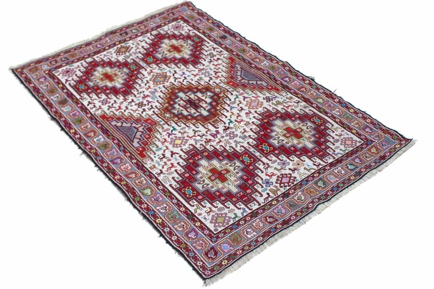 Handgewebter Kelim Perserteppich 142 × 98 cm