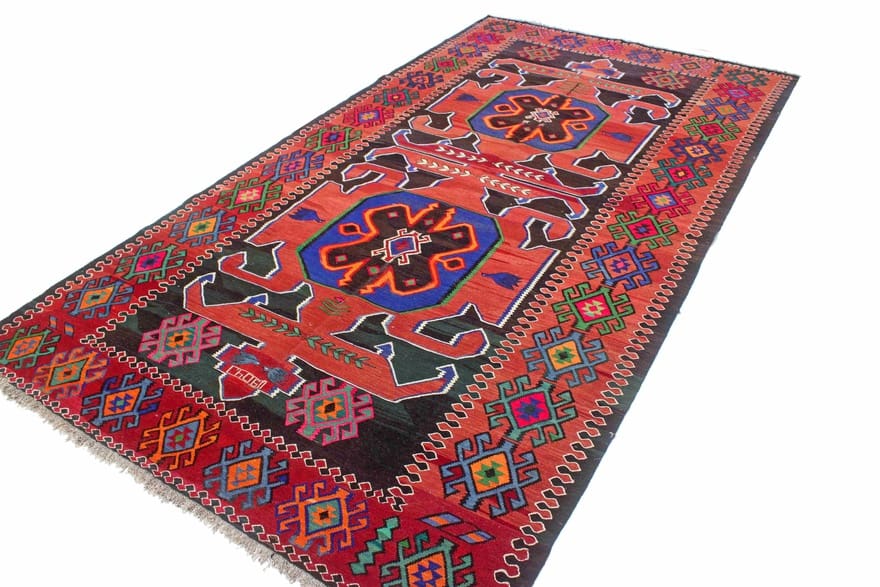 Kelim Perserteppich 360 × 188 cm aus Wolle, handgewebt