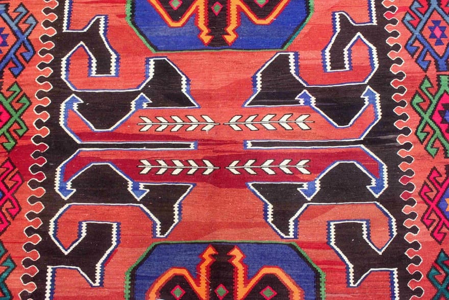 Kelim Perserteppich 360 × 188 cm aus Wolle, handgewebt